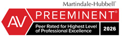 Martindale-Hubbell | AV Preeminent Peer Rated for Highest Level of Professional Excellence 2026